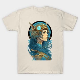 Steampunk Girl - A fusion of old and new technology T-Shirt